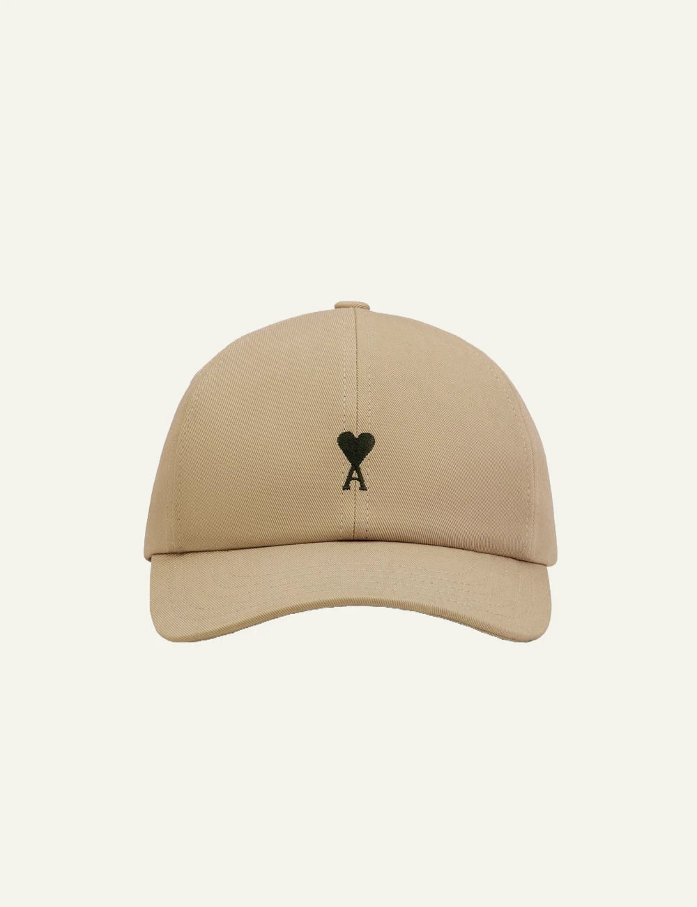 Ami Paris denim cap brown front view