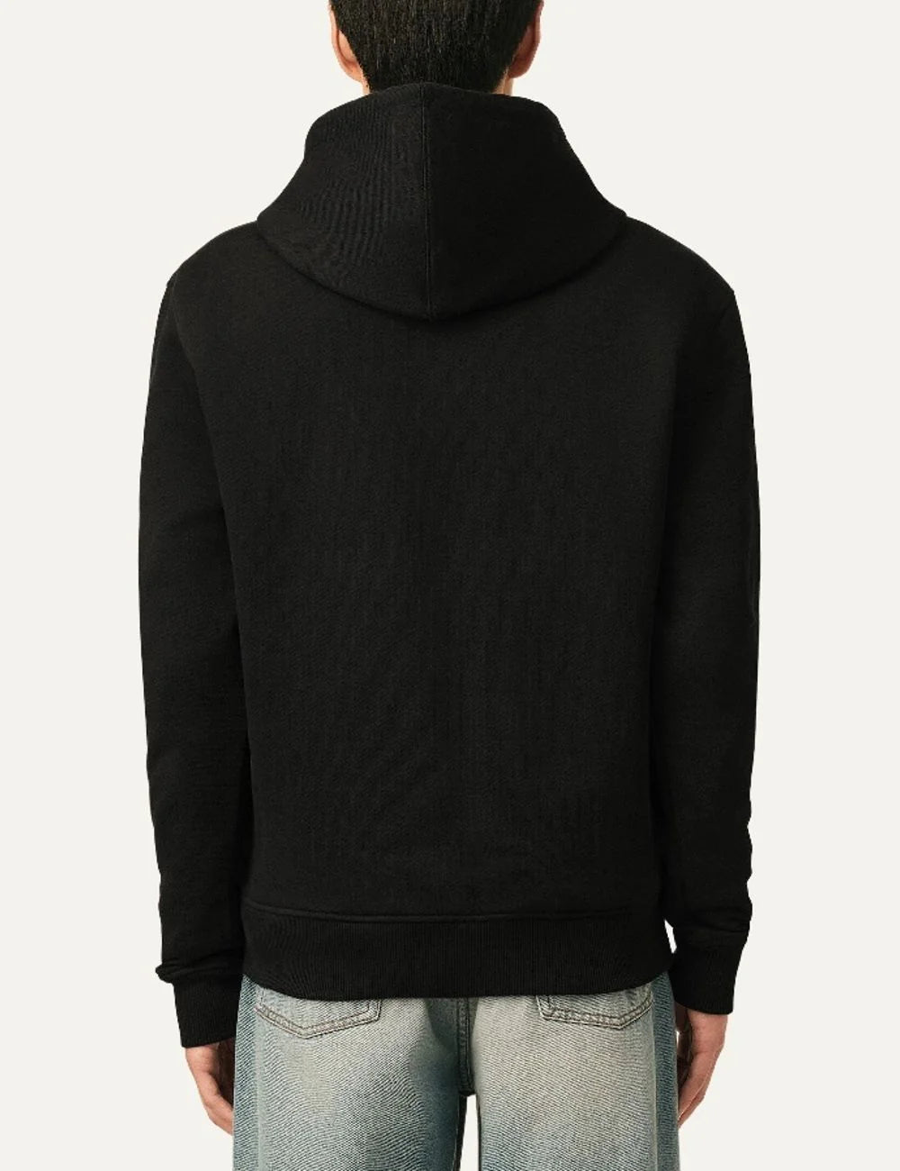 AMI Paris men black hoodie with red Ami de Coeur chest embroidery back