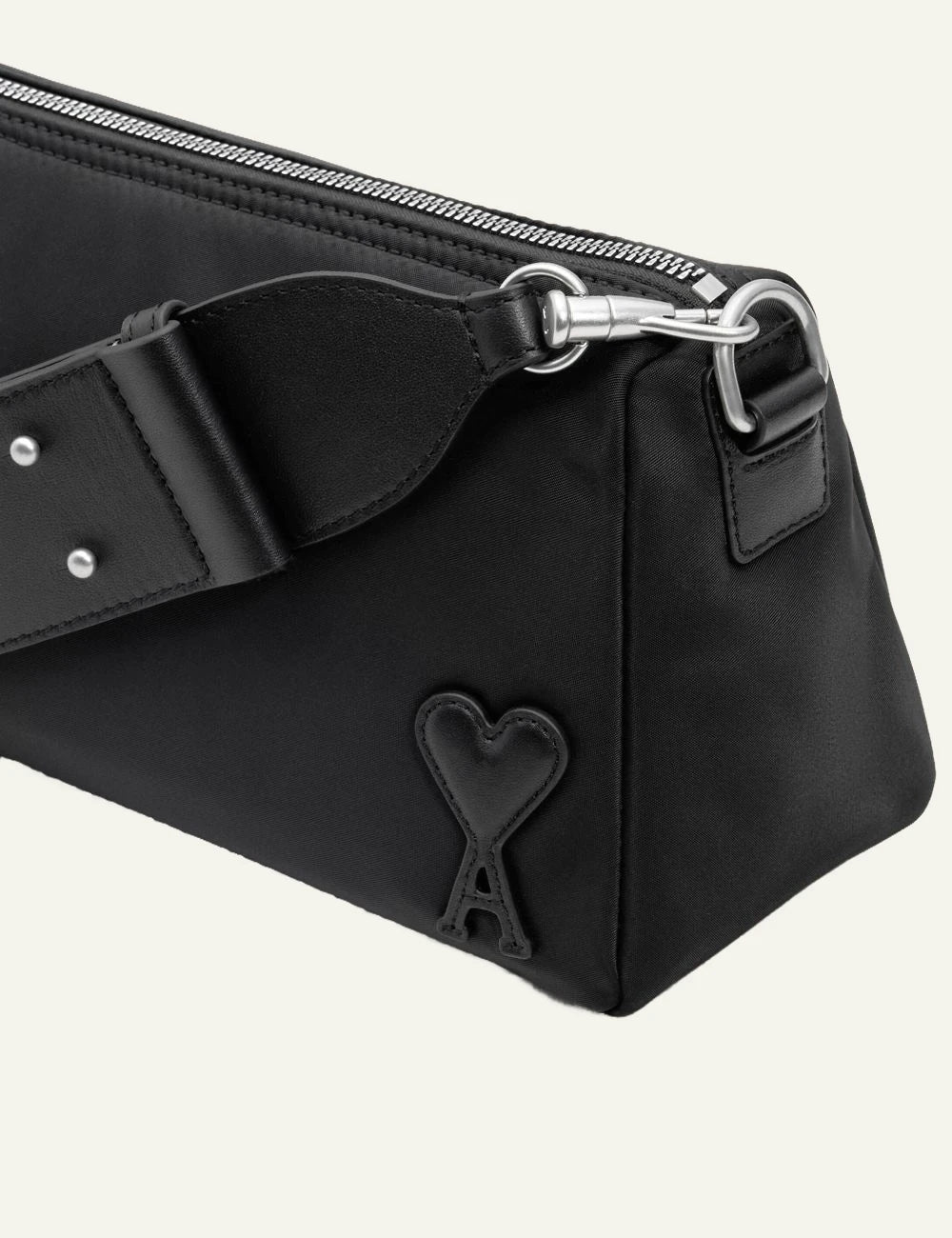 Ami Paris mini pouch black logo detail