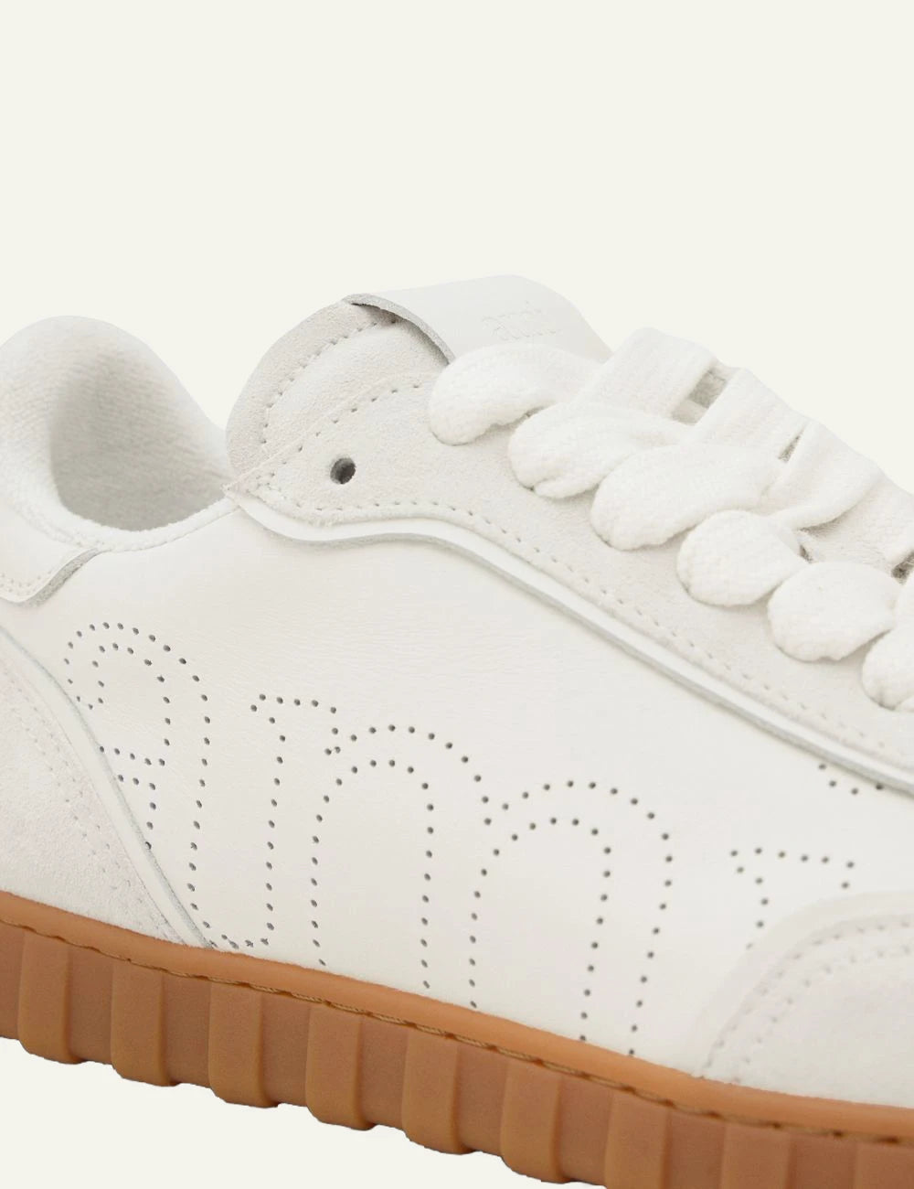 Ami Paris Step leather sneakers white side logo detail view