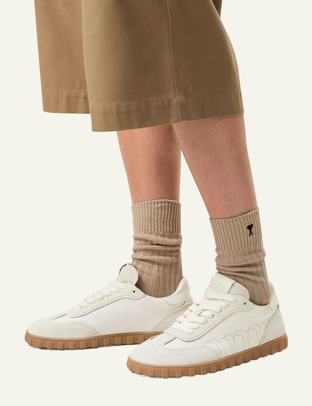 Ami Paris Step leather sneakers white side logo view model