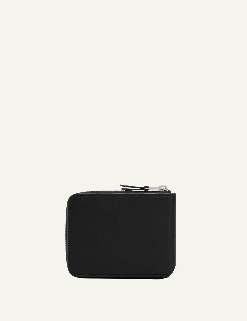 Ami Paris wallet black leather Ami de Coeur compact zip back view