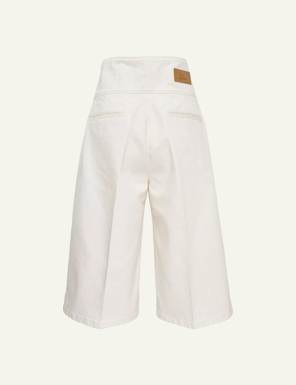 Ami Paris wrap bermuda pants white back view