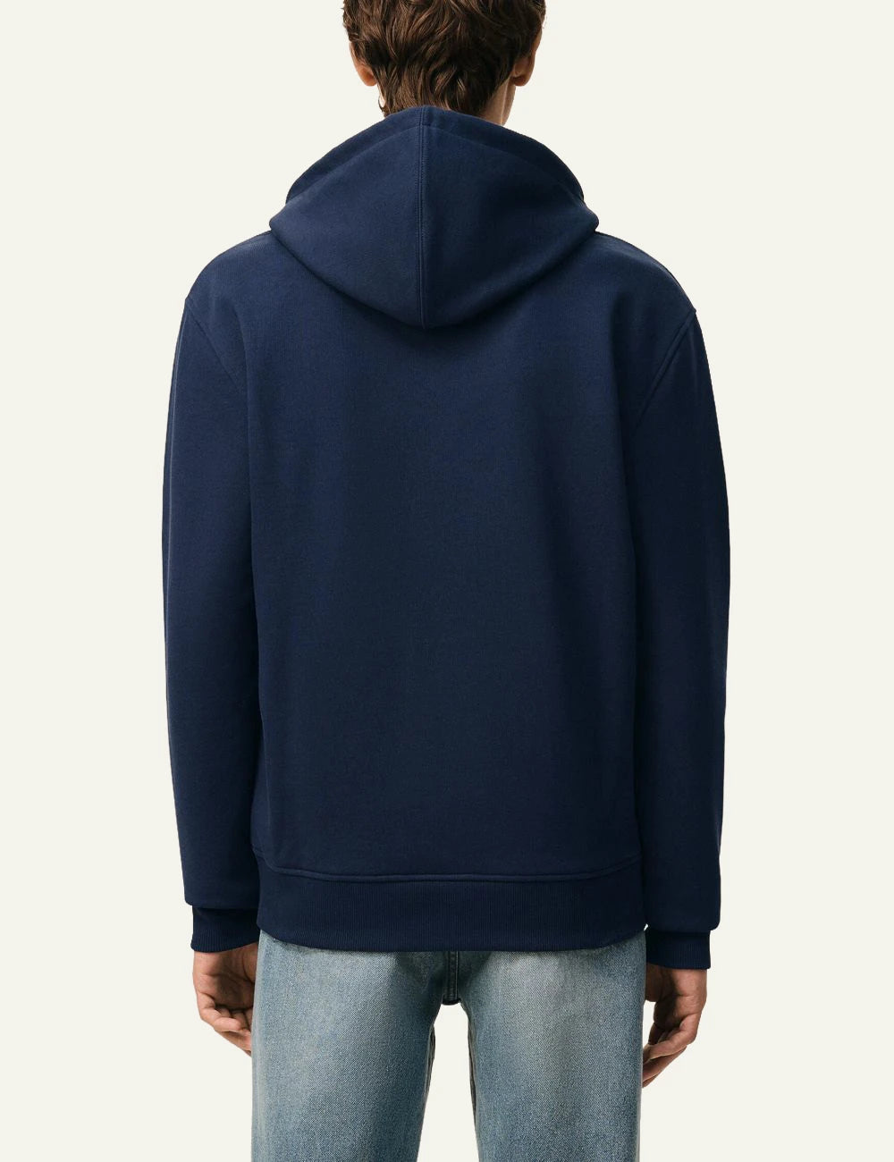 Ami Paris zip hoodie navy back view