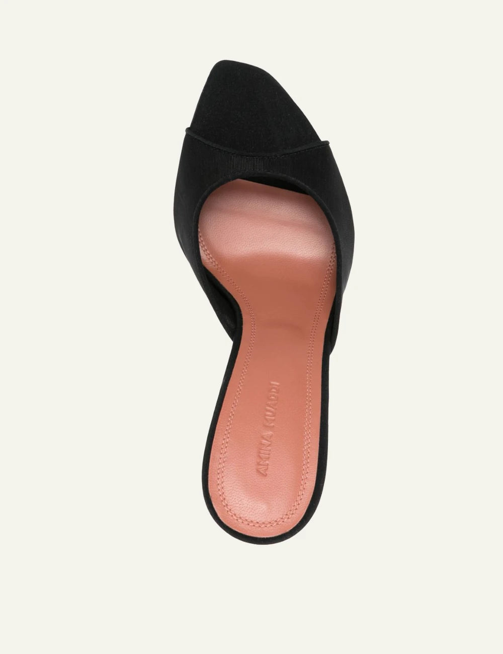 Amina Muaddi 13S362760ALE Alexa Mesh Slipper 95 black mule heel top view