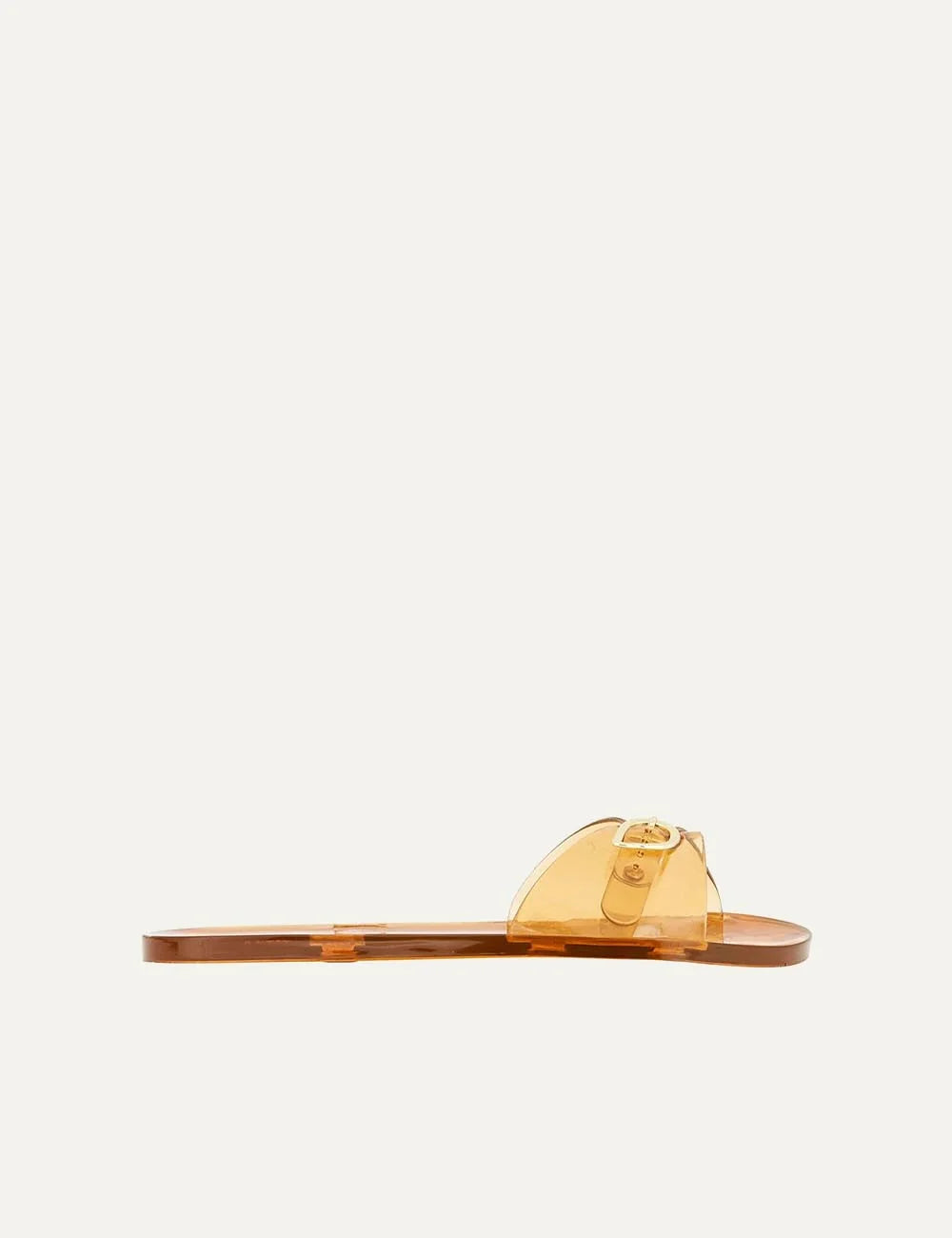 Ancient Greek Sandals Filia jelly caramel slide me buckle strap glossy side view