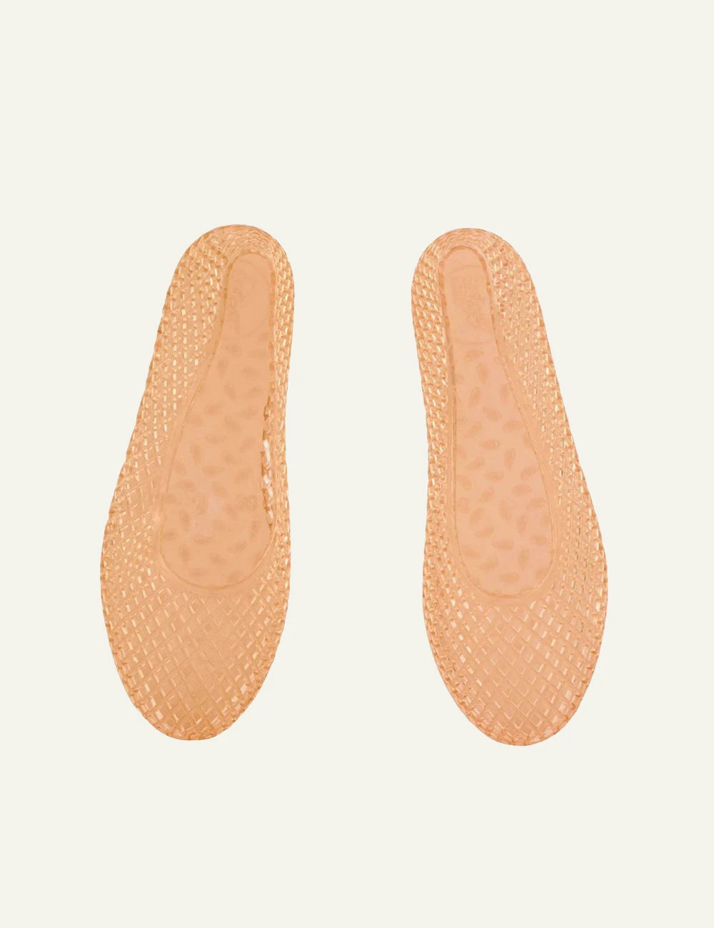 Ancient Greek Sandals Iro nude jelly ballerina mesh flat top view