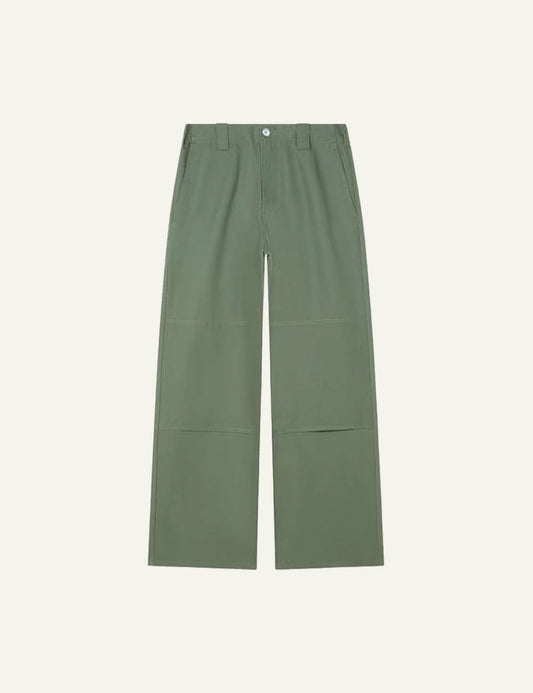 Kenzo double knee chino pants green flat lay