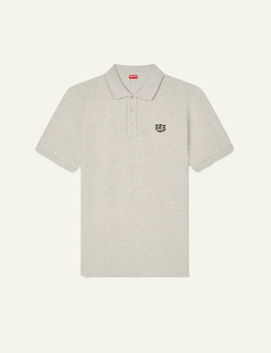 andriko Kenzo Wild Tiger slim polo light grey front view