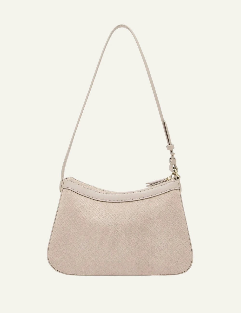 armani exchange beige shoulder bag with chain detail back view