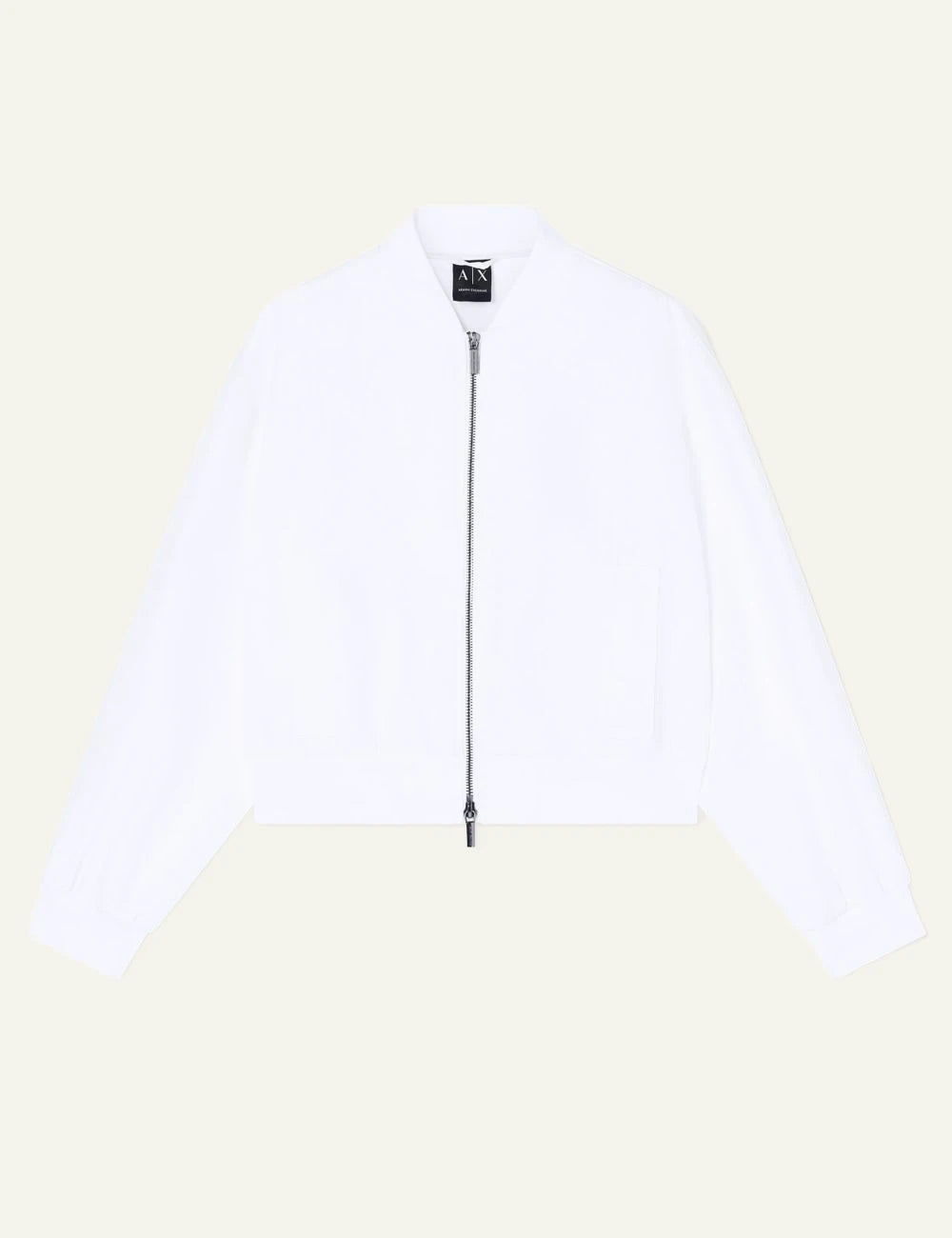 armani exchange linen twill blouson sand front view