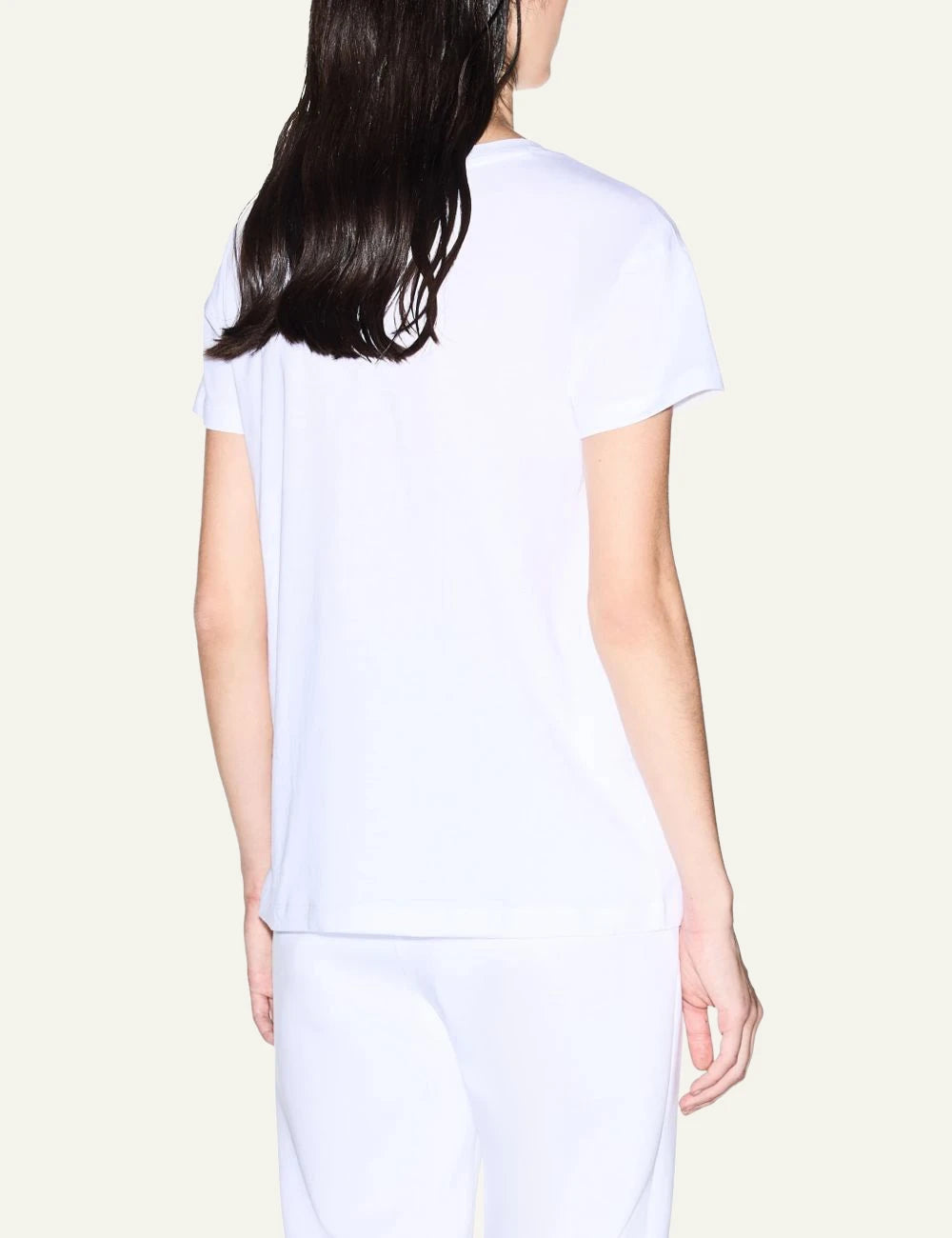 armani exchange white cotton t-shirt AX logo back view