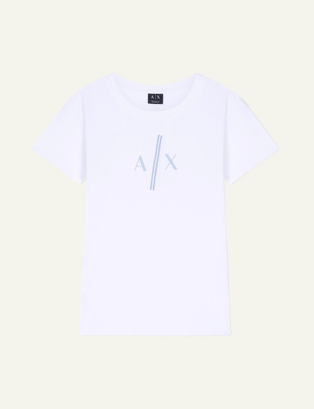 armani exchange white cotton t-shirt AX logo front view