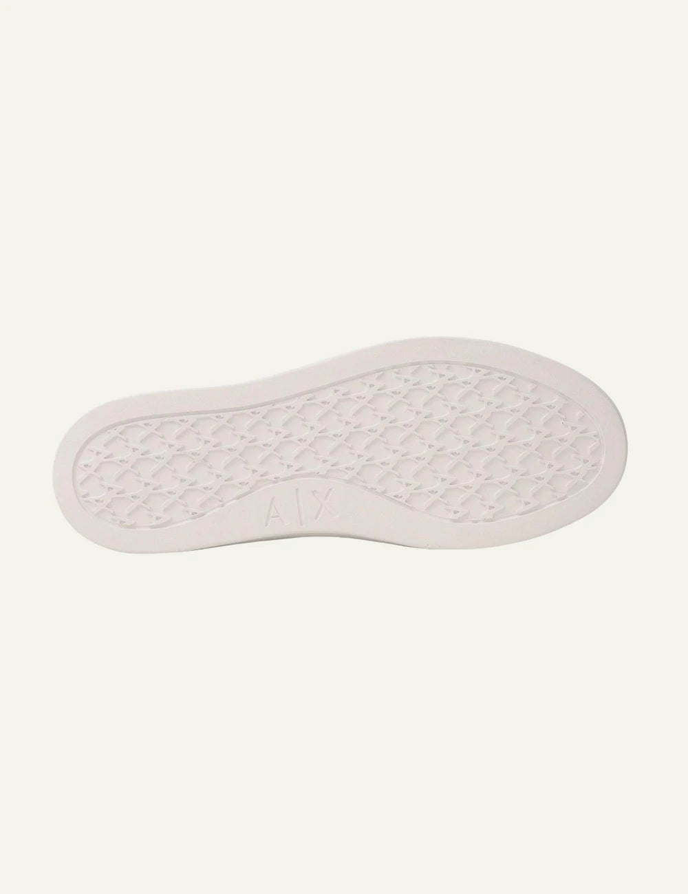 Armani Exchange platform sneakers white black logo print sole view
