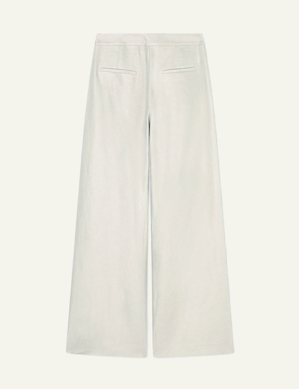 armani exchange palazzo pants linen twill back view