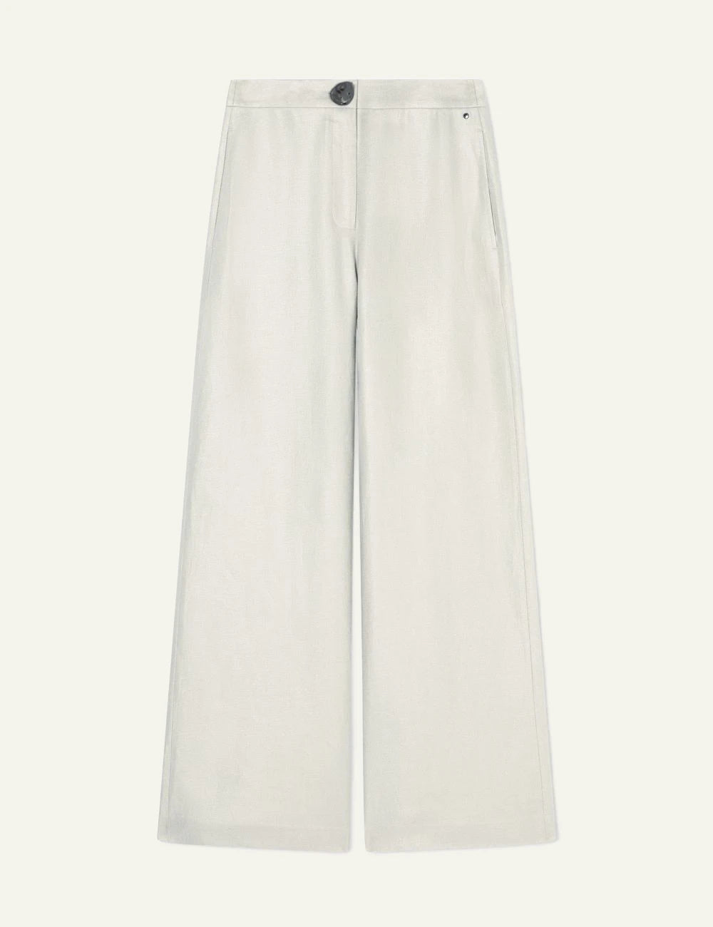 armani exchange palazzo pants linen twill front view