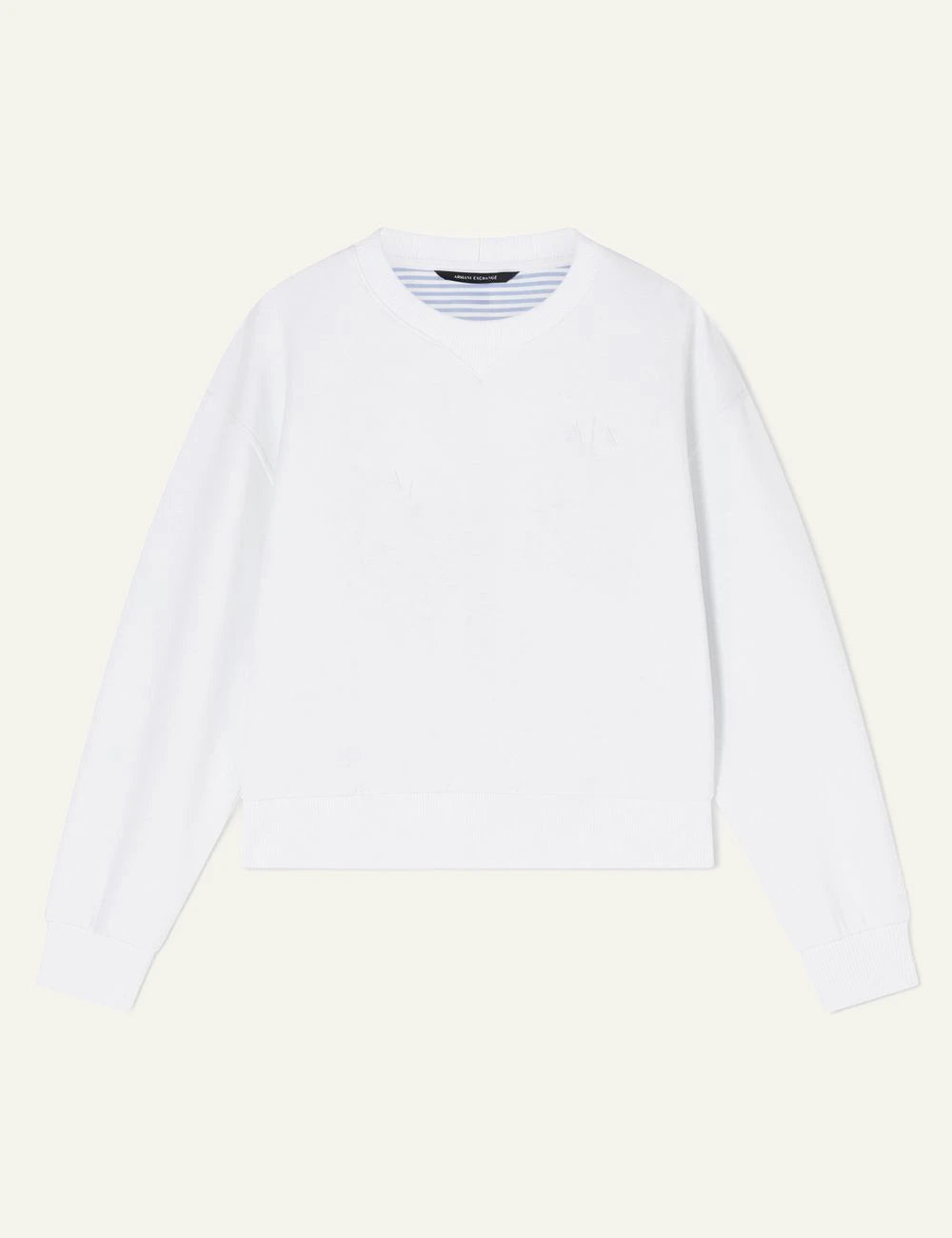 armani exchange scuba hoodie minimal relaxed front view