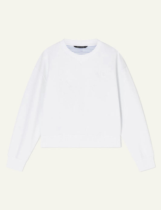 armani exchange scuba hoodie minimal relaxed front view