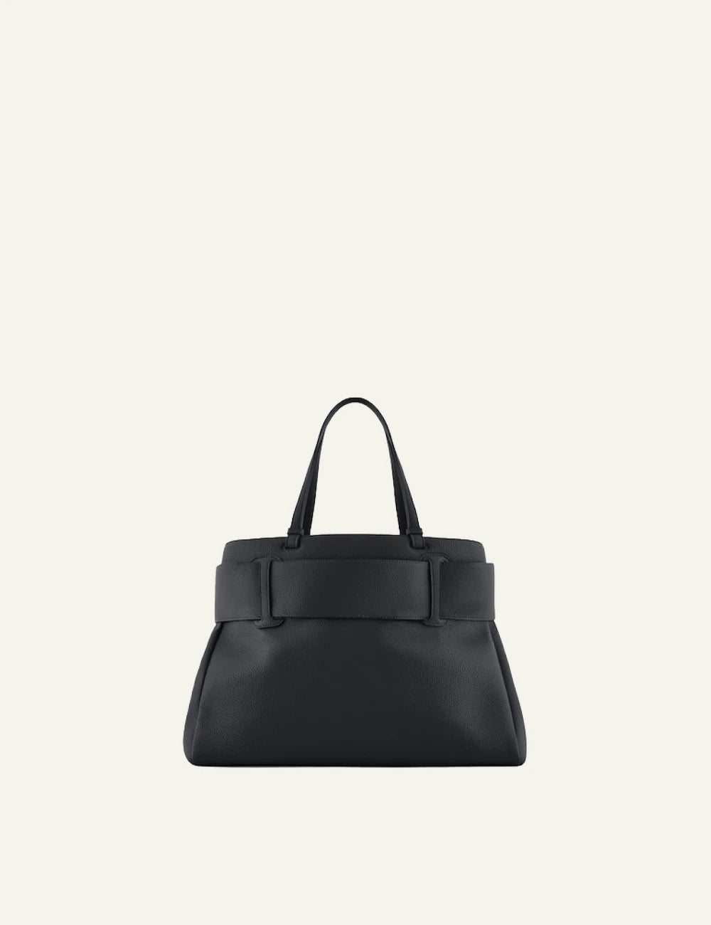 Armani Exchange shoulder bag black logo buckle back view