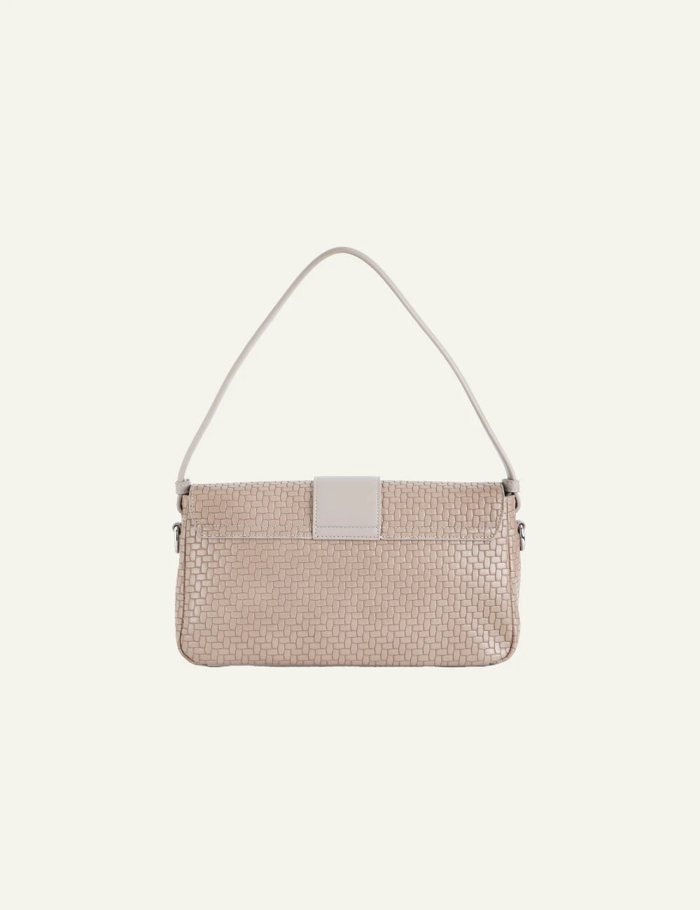 Armani Exchange shoulder bag black woven texture back view