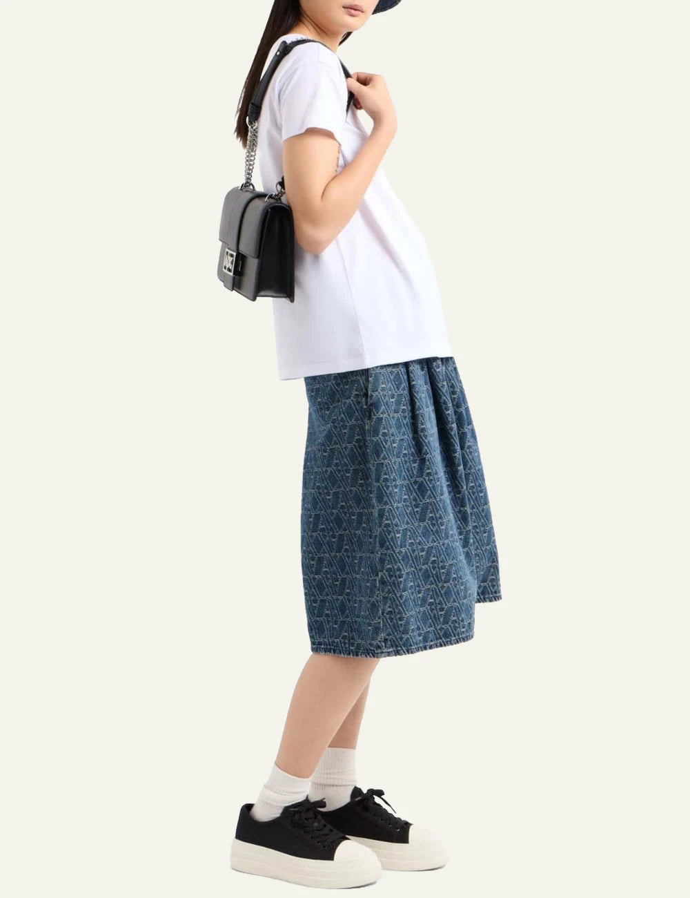 Armani Exchange white t-shirt AX logo front side view