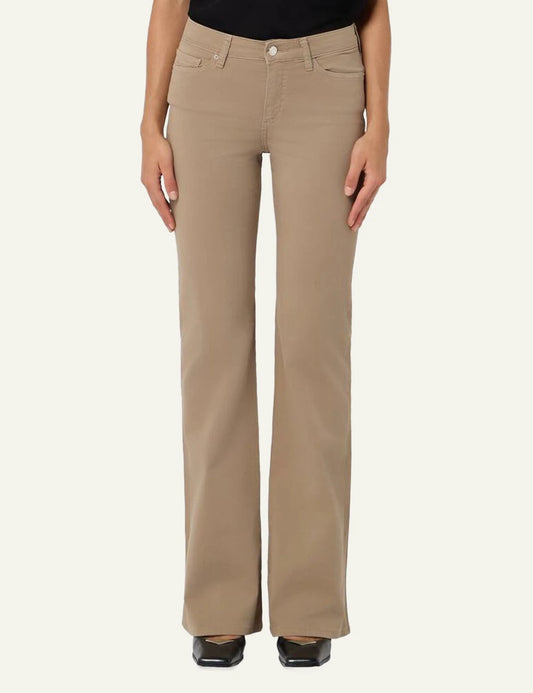 armani exchange gynaikeio beige five pocket pants straight leg front view