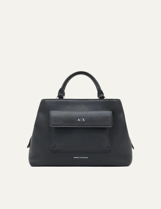 ARMANI EXCHANGE SHOPPING BAG BLACK