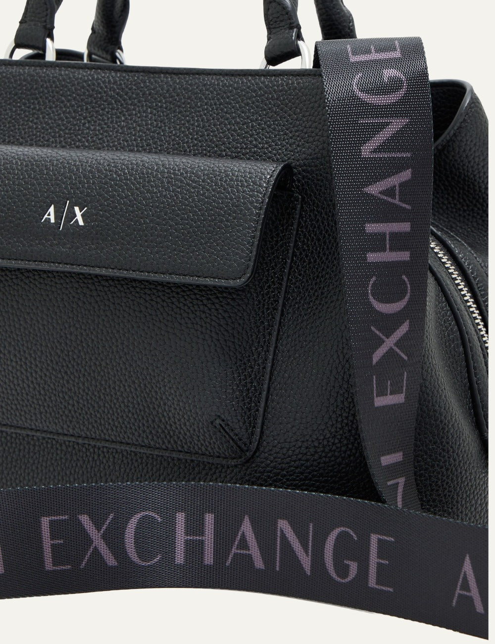 ARMANI EXCHANGE SHOPPING BAG BLACK