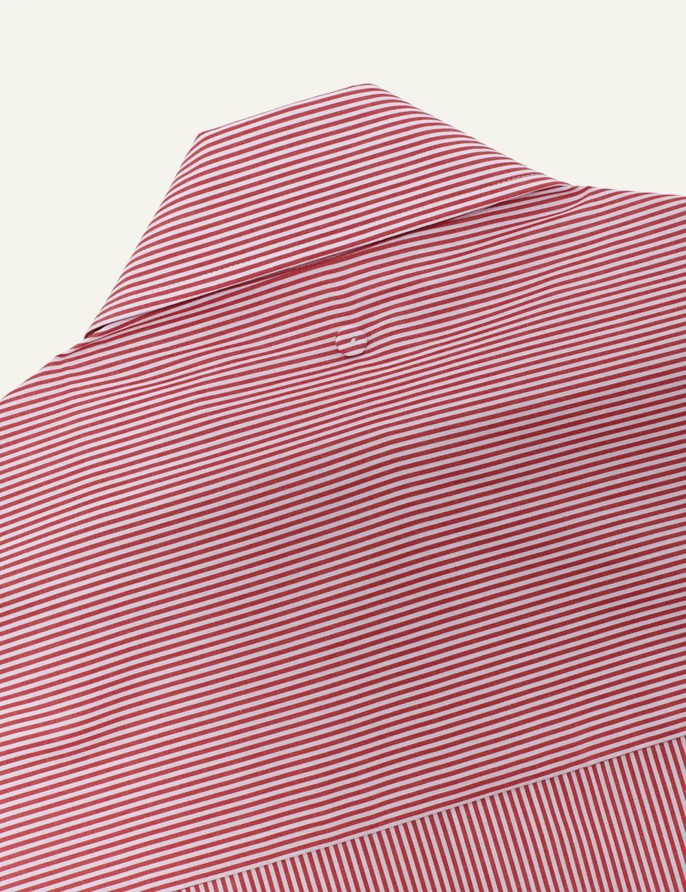 Armarium striped cotton poplin oversized shirt dress red white detail view