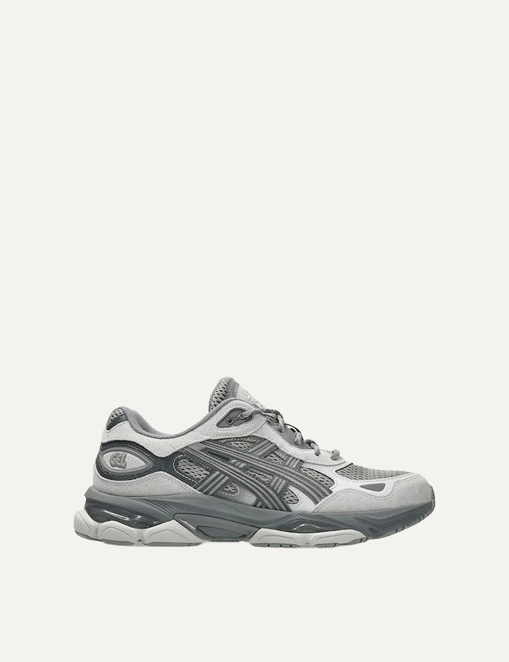 ASICS GEL-NYC 2.0 grey charcoal and light blue sneakers with mesh and reflective details