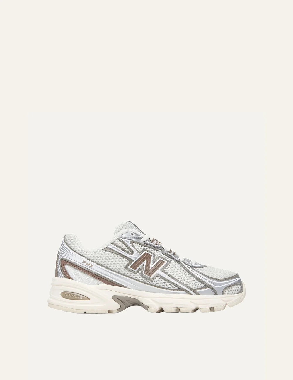 New Balance unisex cream grey mesh sneakers