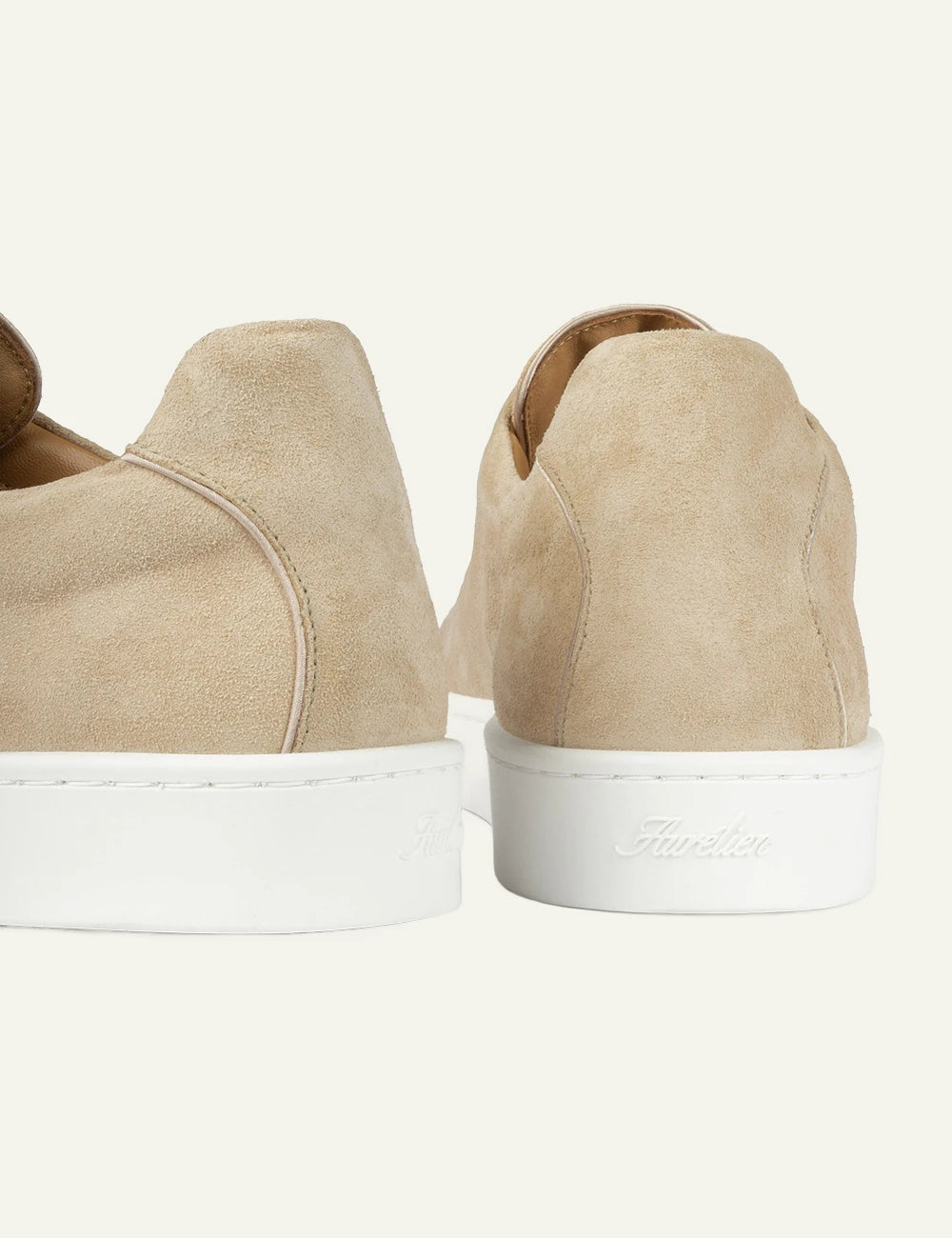 Aurelien AUR3 suede sneaker light biege back pair view