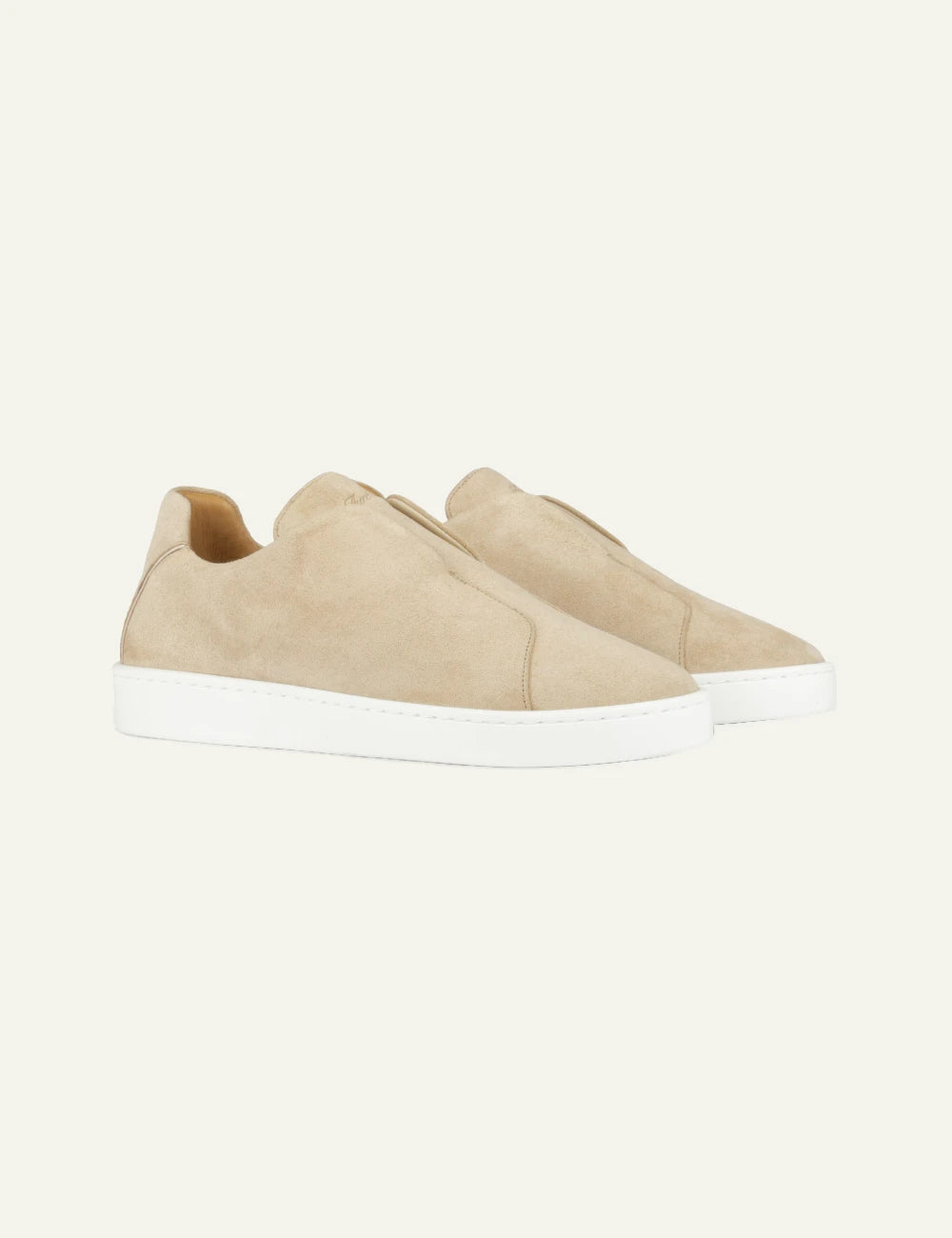 Aurelien AUR3 suede sneaker light biege pair front view