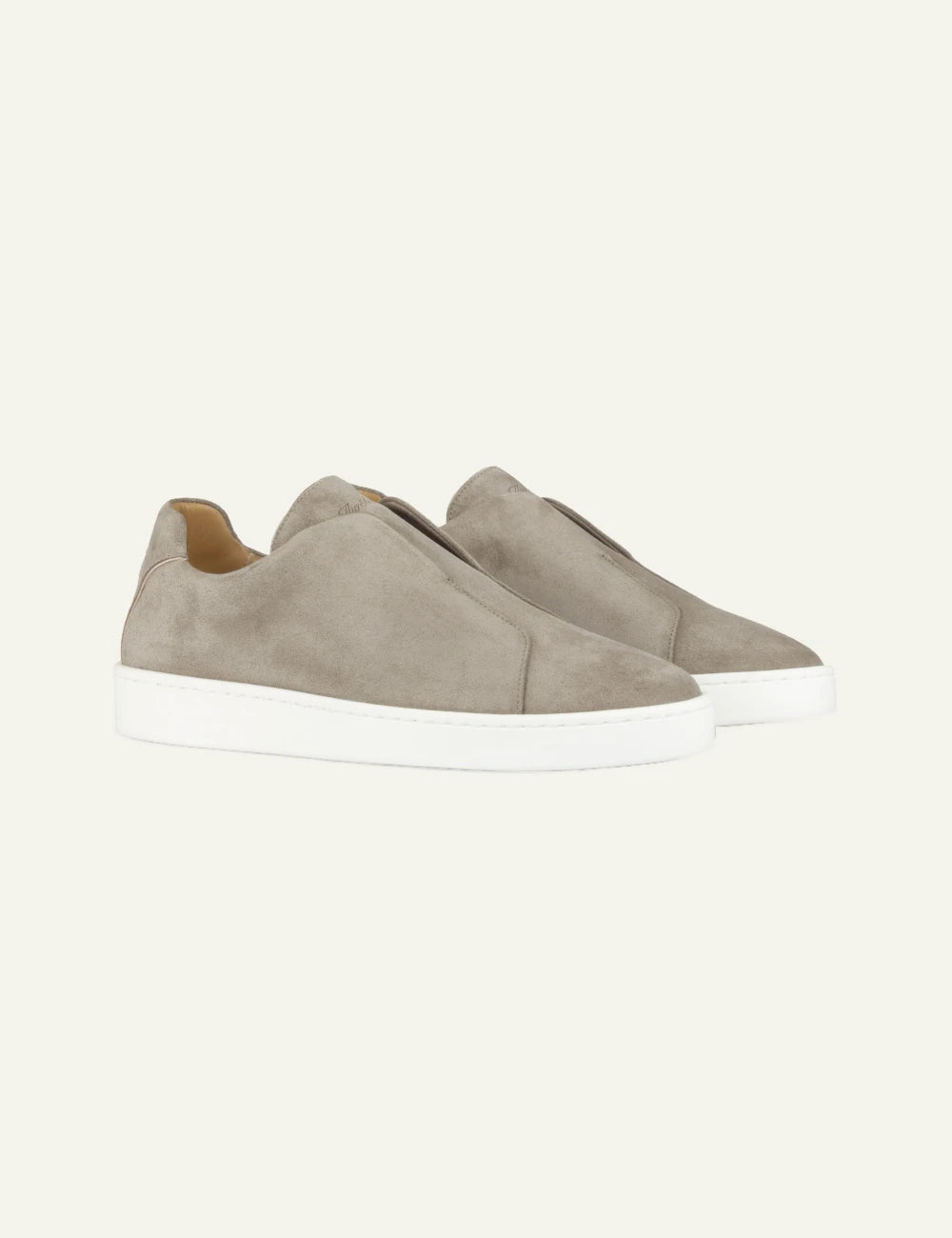 Aurelien AUR3 suede sneaker light grey pair front view