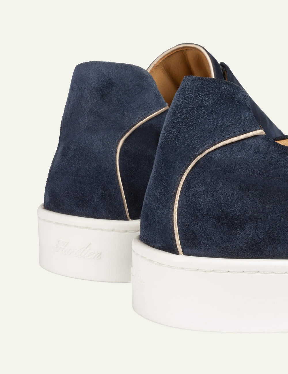 Aurelien AUR3 suede sneaker navy blue pair back view