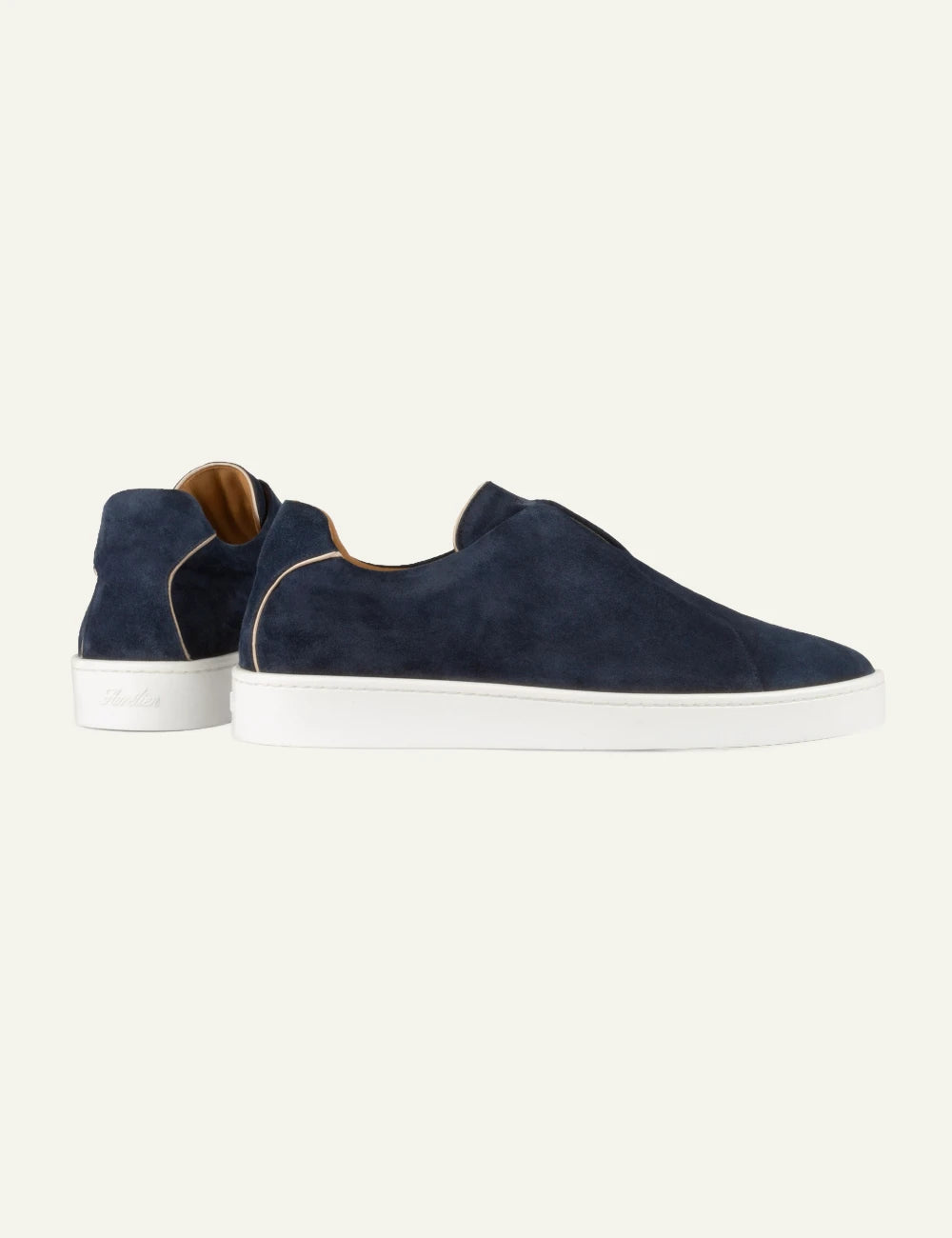 Aurelien AUR3 suede sneaker navy blue pair side view