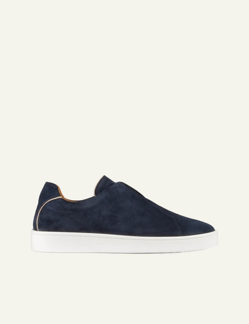 Aurelien AUR3 suede sneaker navy blue side view