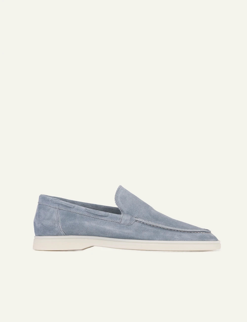 Aurelien Yacht loafers suede baby blue side view