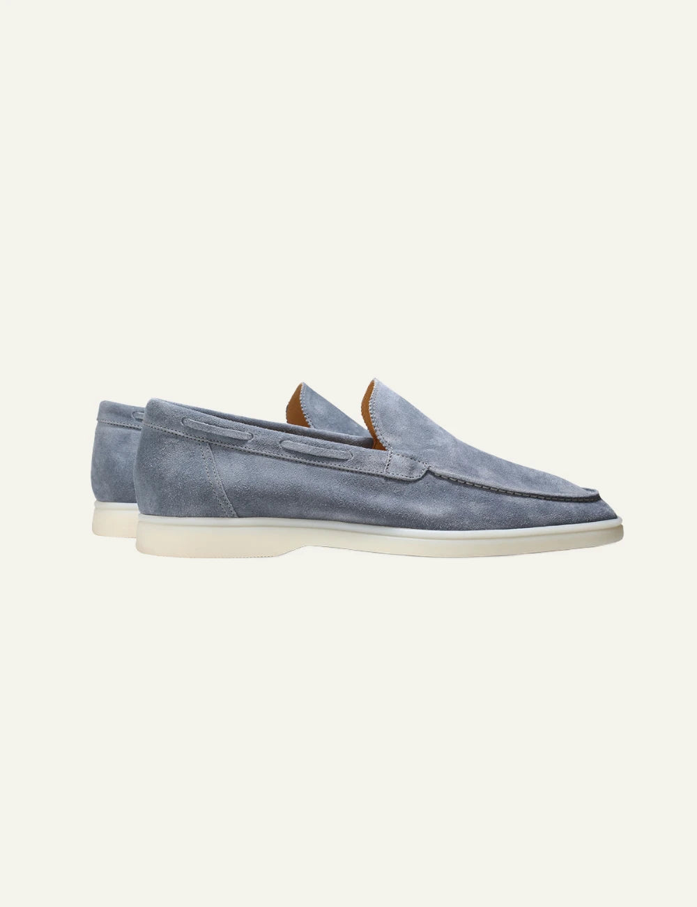 Aurelien Yacht loafers suede light blue pair side view
