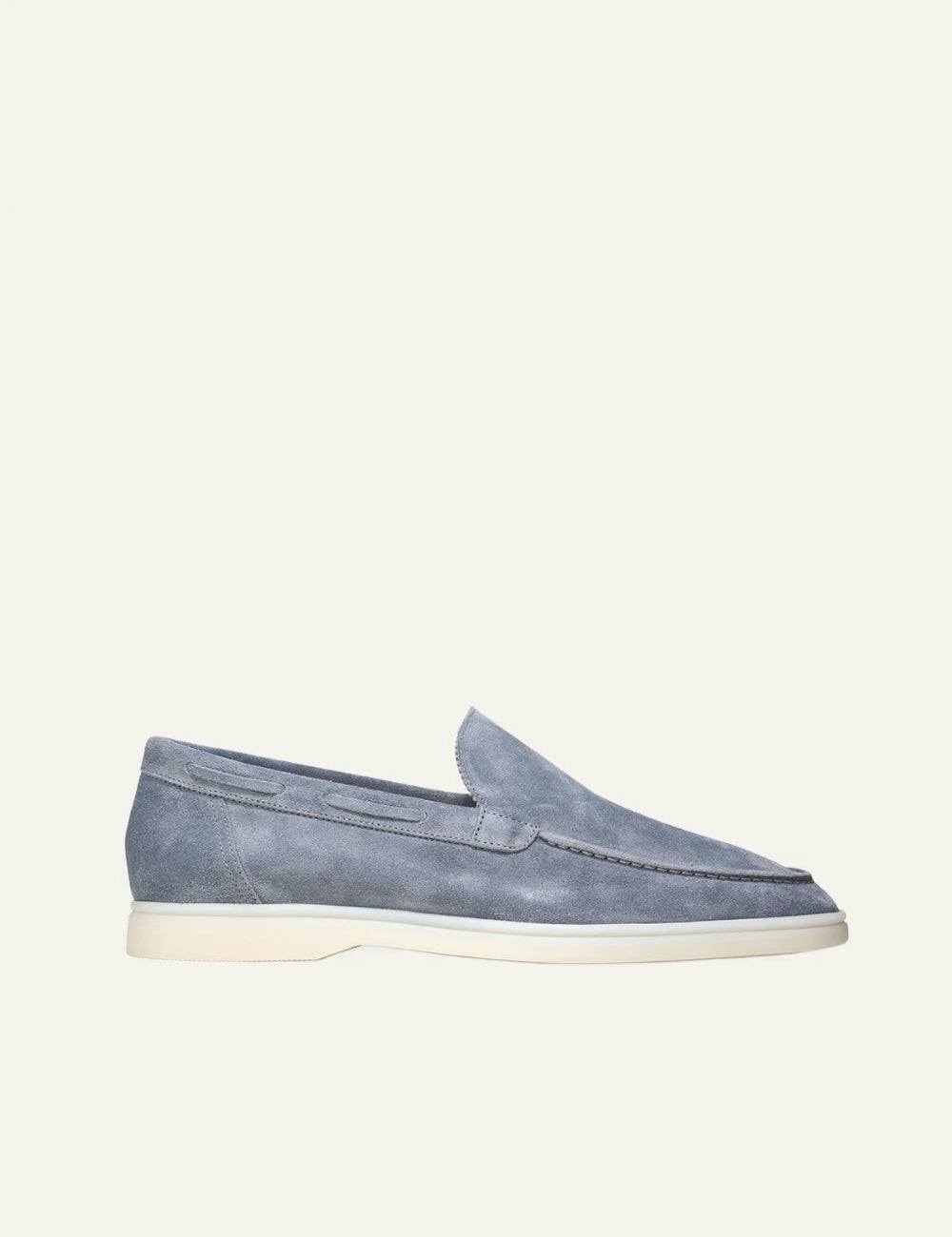 Aurelien Yacht loafers suede light blue side view