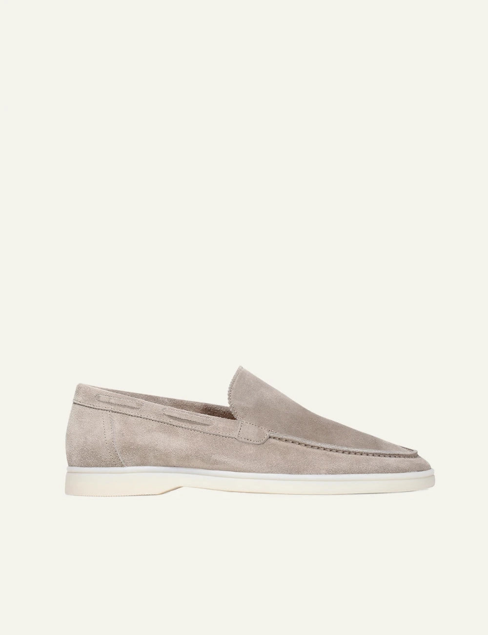 Aurelien Yacht loafers suede light grey side view
