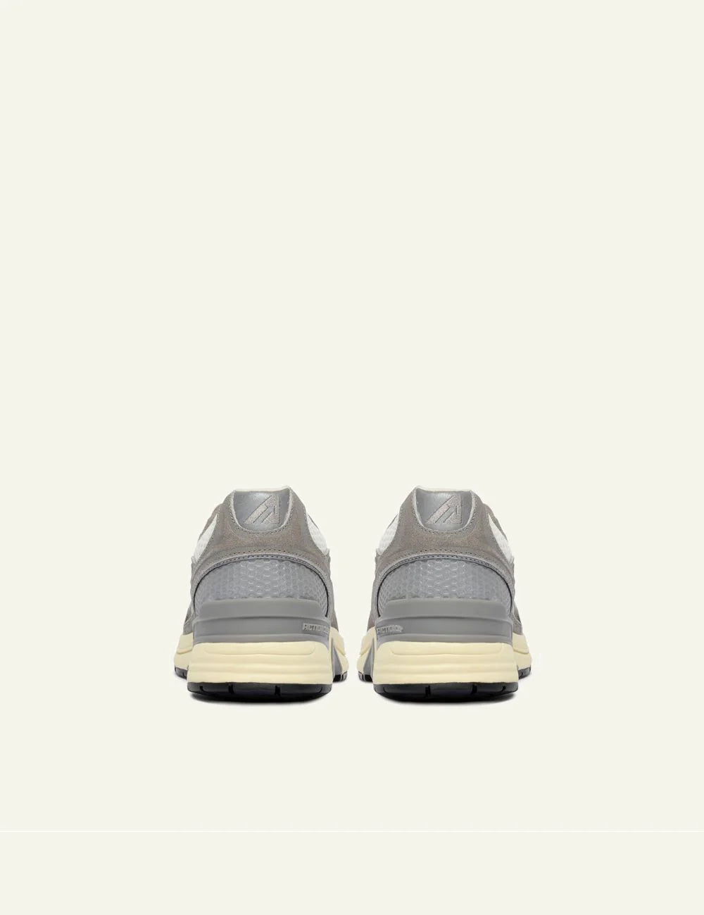 Autry Hyperway sneakers white and lead gray mesh suede HYLM SA05 back view