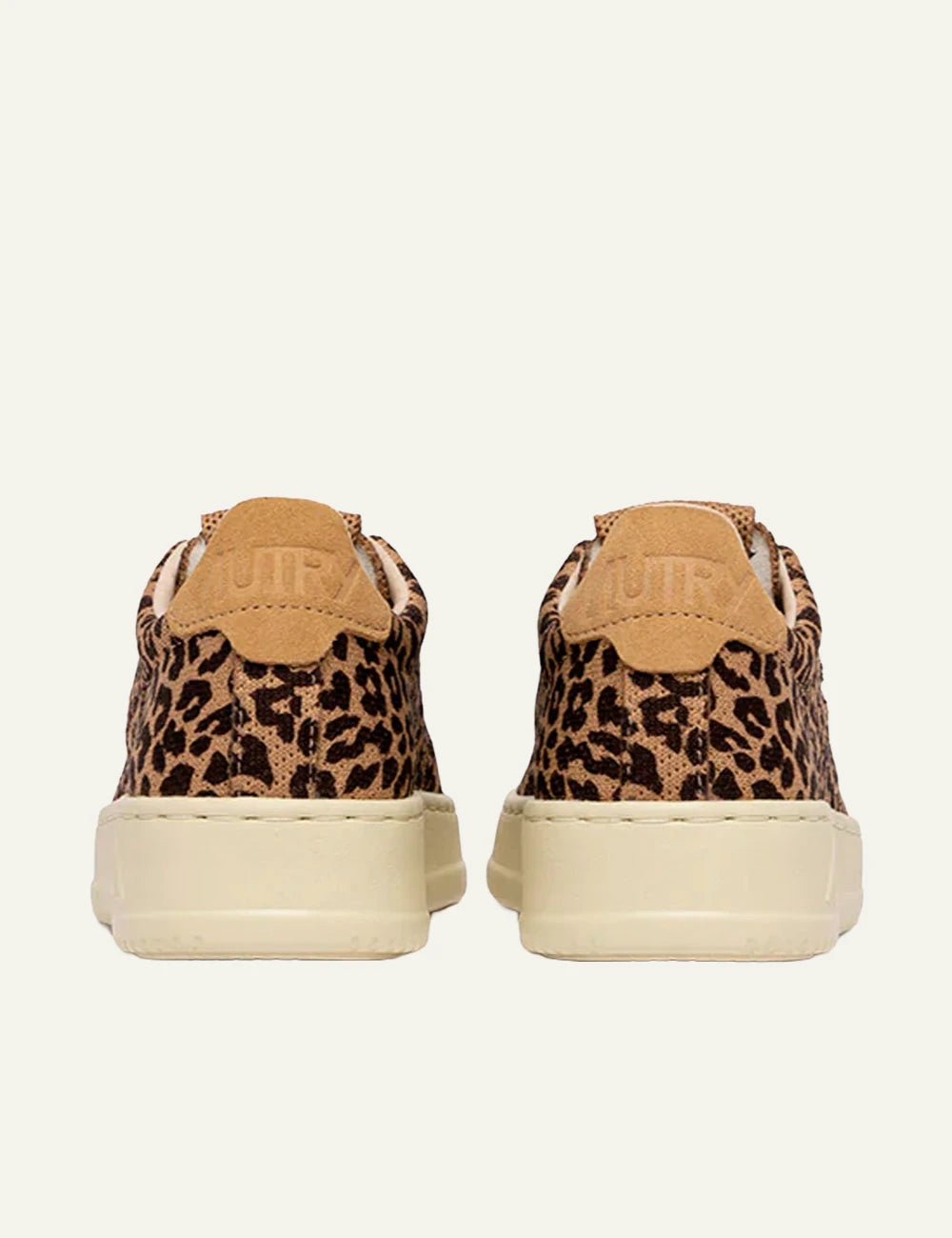 Autry low sneaker full leopard suede pair back view