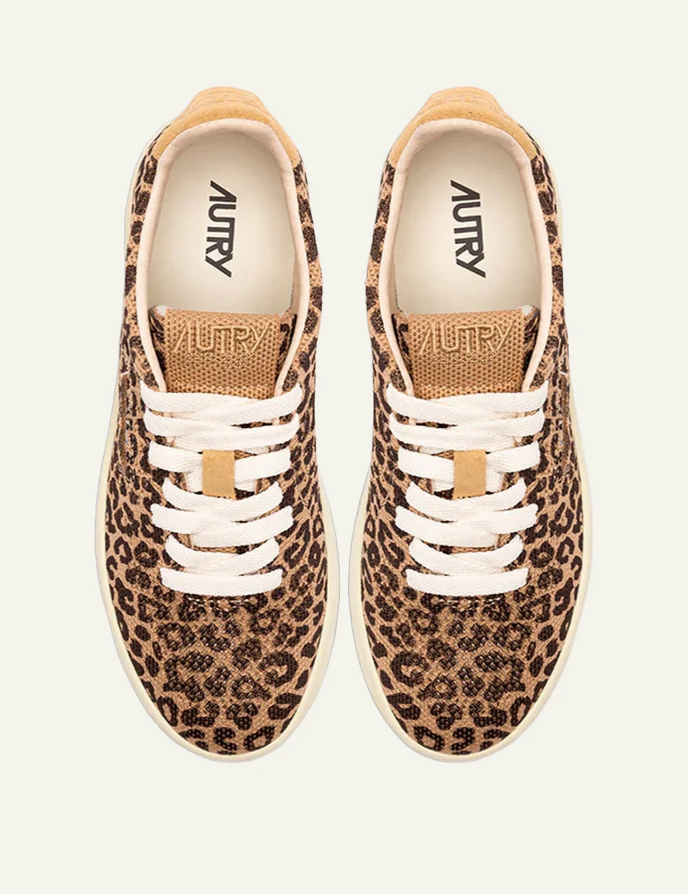 Autry low sneaker full leopard suede top pair view