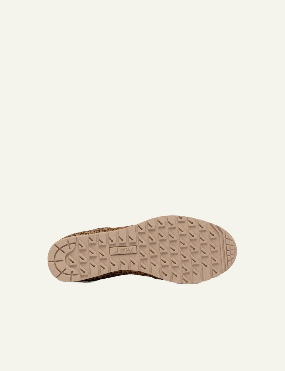 Autry low sneaker leopard suede platinum side stripe outsole view