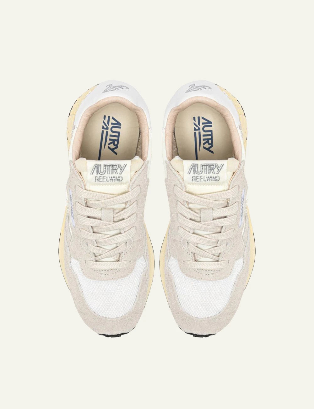 Autry Reelwind Low wom white top view laces