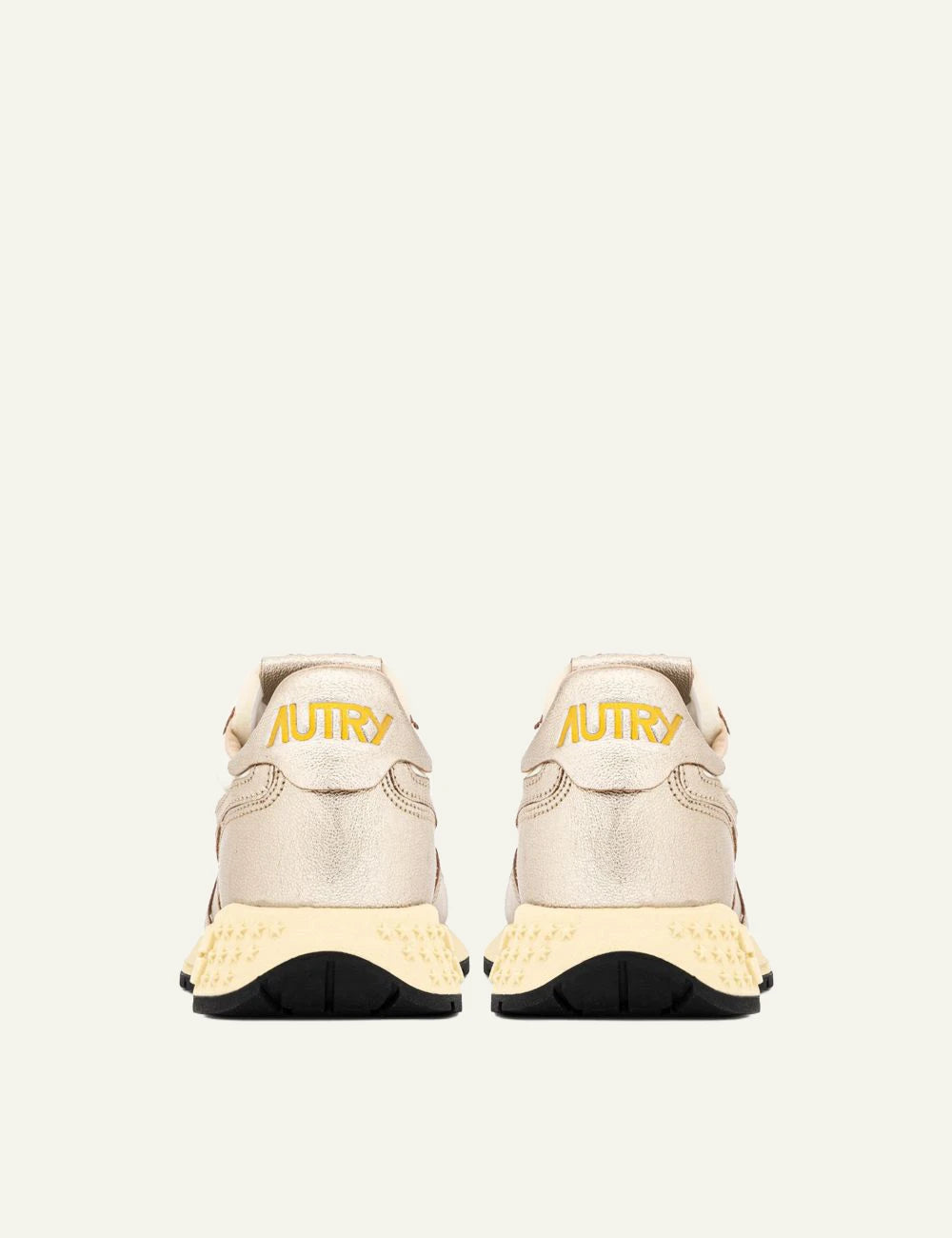Autry Reelwind Low women sneakers white gold metallic back view
