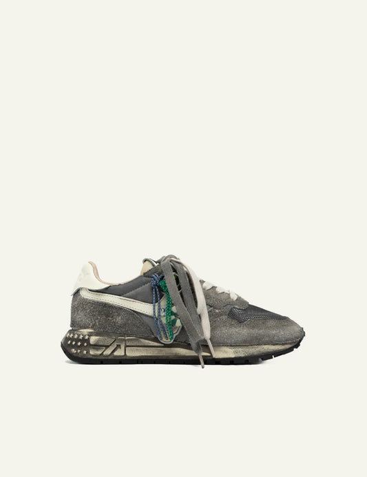 Autry Reelwind Super Vintage sneakers grey multi lace detail side view