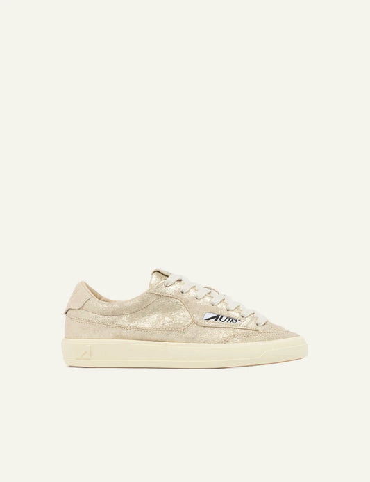 Autry Windscape sneakers gold suede low top side view