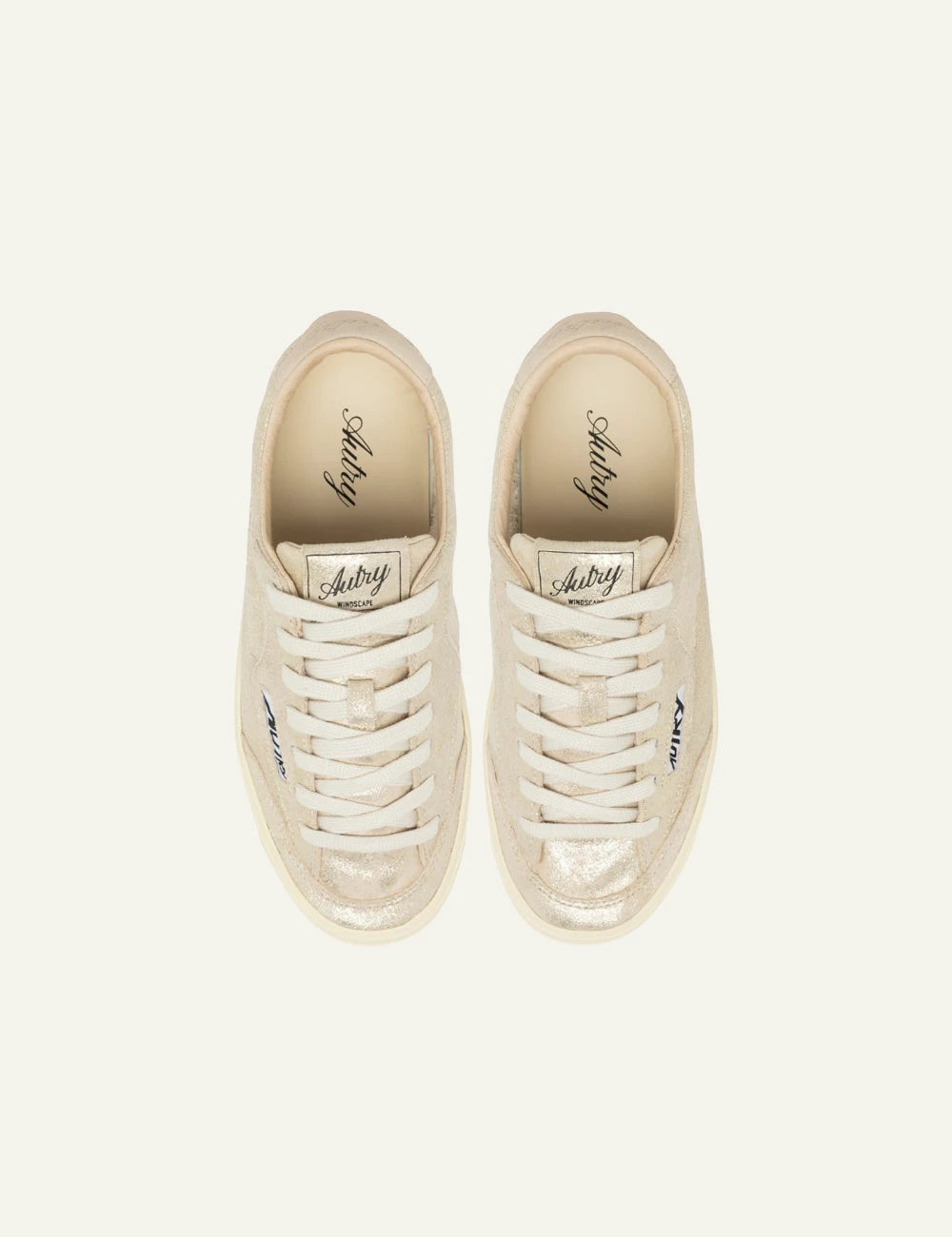 Autry Windscape sneakers gold suede low top  view